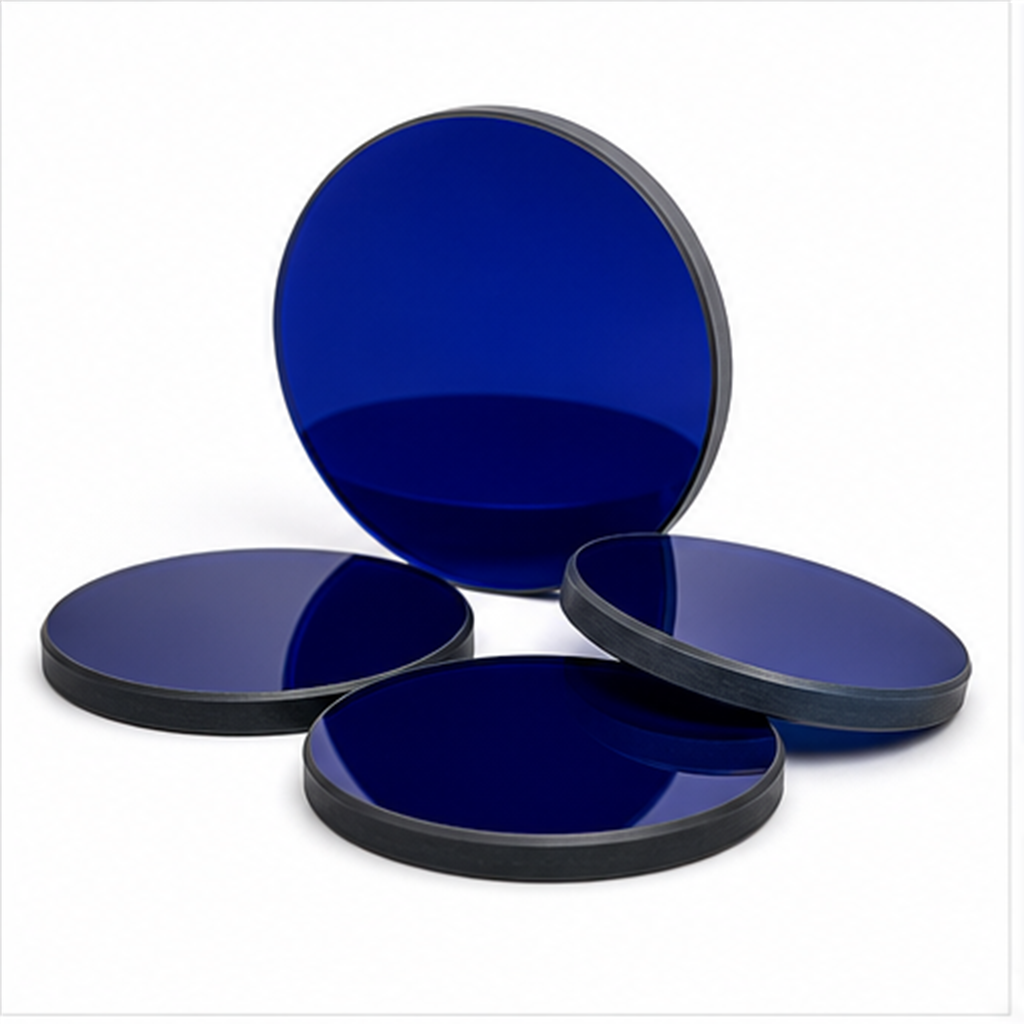 Optical Cobalt Blue Glass Disc Circular Filter Furnace Sight Glass Window