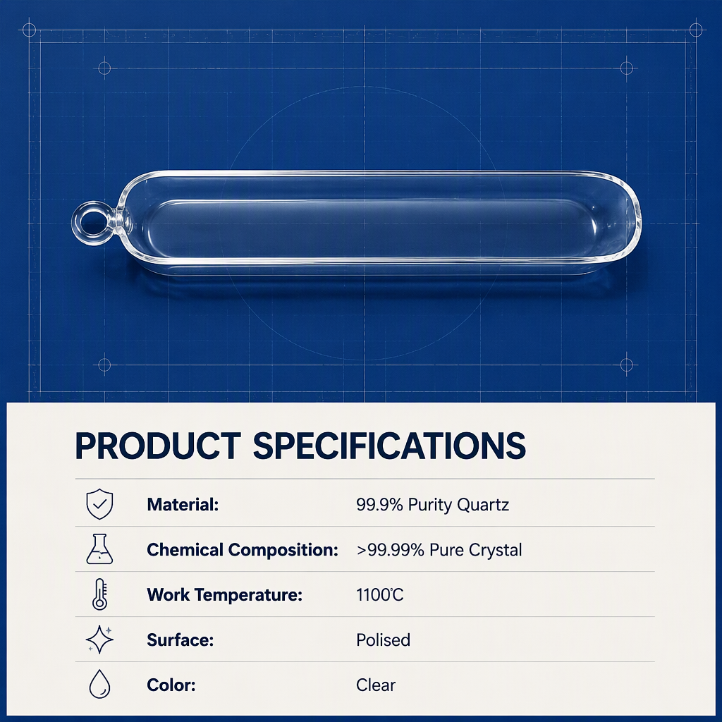 High Purity Quartz Glass Boat Transparent Bowl Shape 6-16 Chemical Industry Experimental Equipment