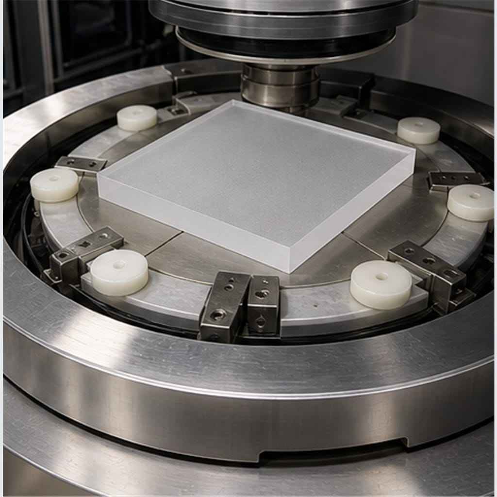 Raw Rough-Ground Fused-Quartz Blank Plates with Straight Edges for Semiconductor Wafer Substrate Lapping