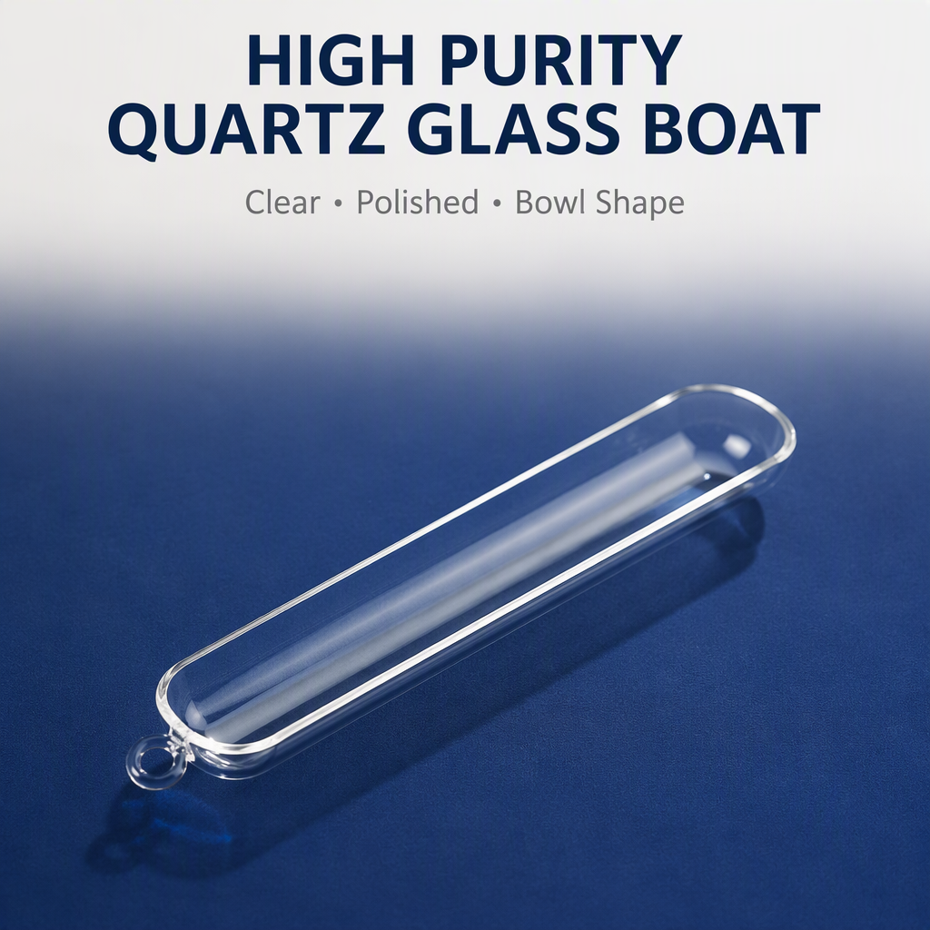 High Purity Quartz Glass Boat Transparent Bowl Shape 6-16 Chemical Industry Experimental Equipment