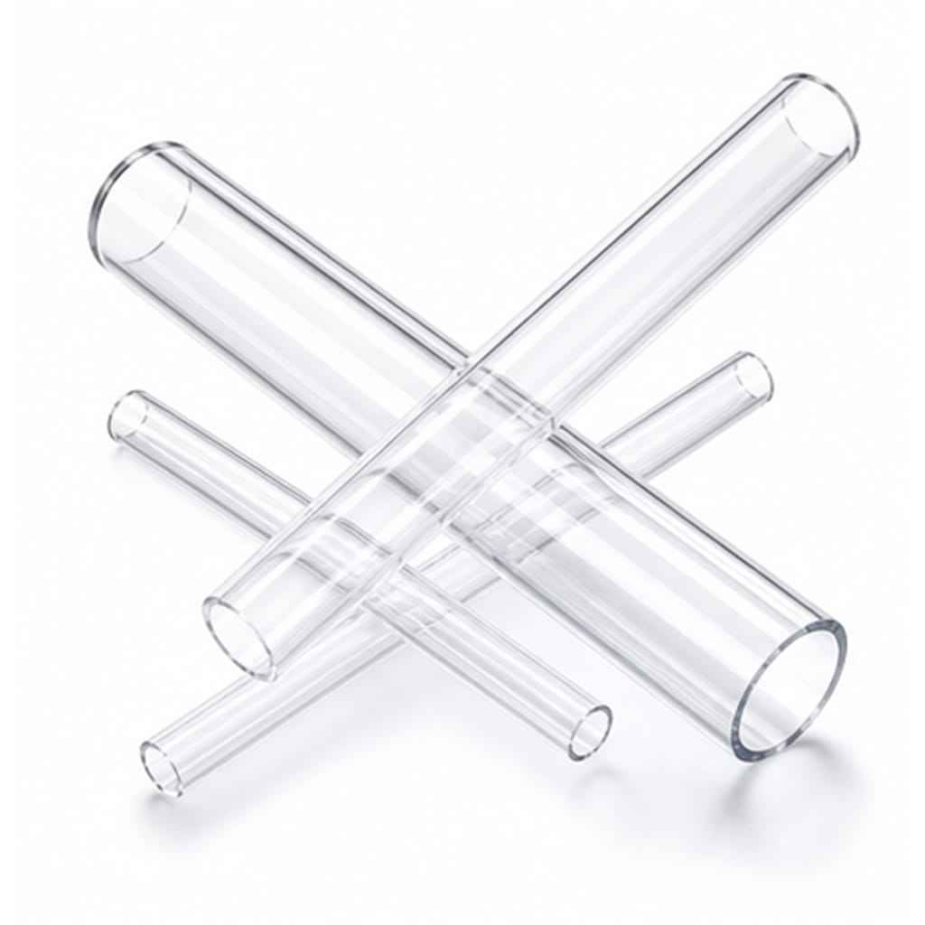 Precision Flat-Cut Fused-Quartz Straight Process Tubes with 90-Degree Squared Ends for Vacuum CVD Chambers
