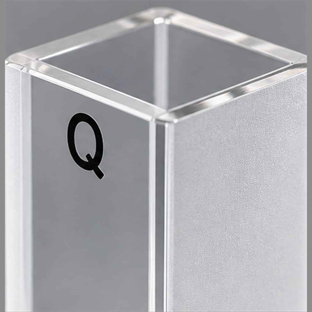 Optical Fused-Quartz Spectrophotometer Cuvettes with PTFE Lids for UV-Vis Precision Absorbance Analysis