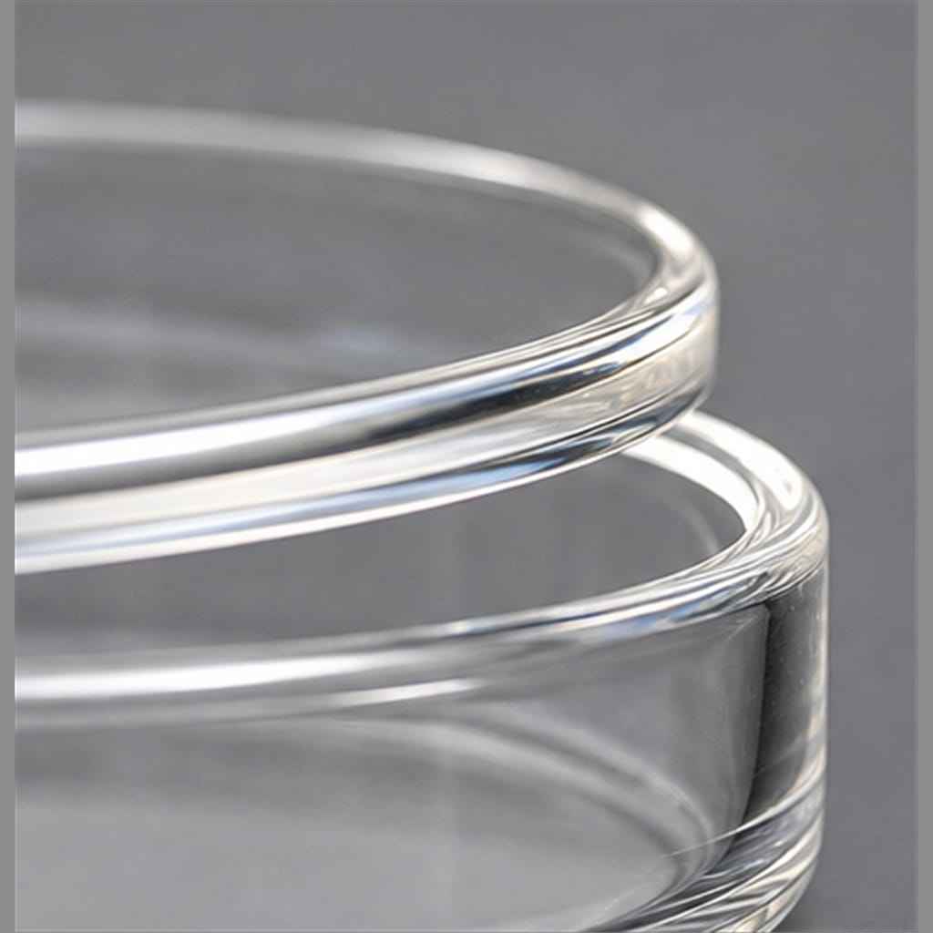 Clear Fused-Quartz Petri Dishes with Lids for High-Temperature Cell Culture and Acid Evaporation