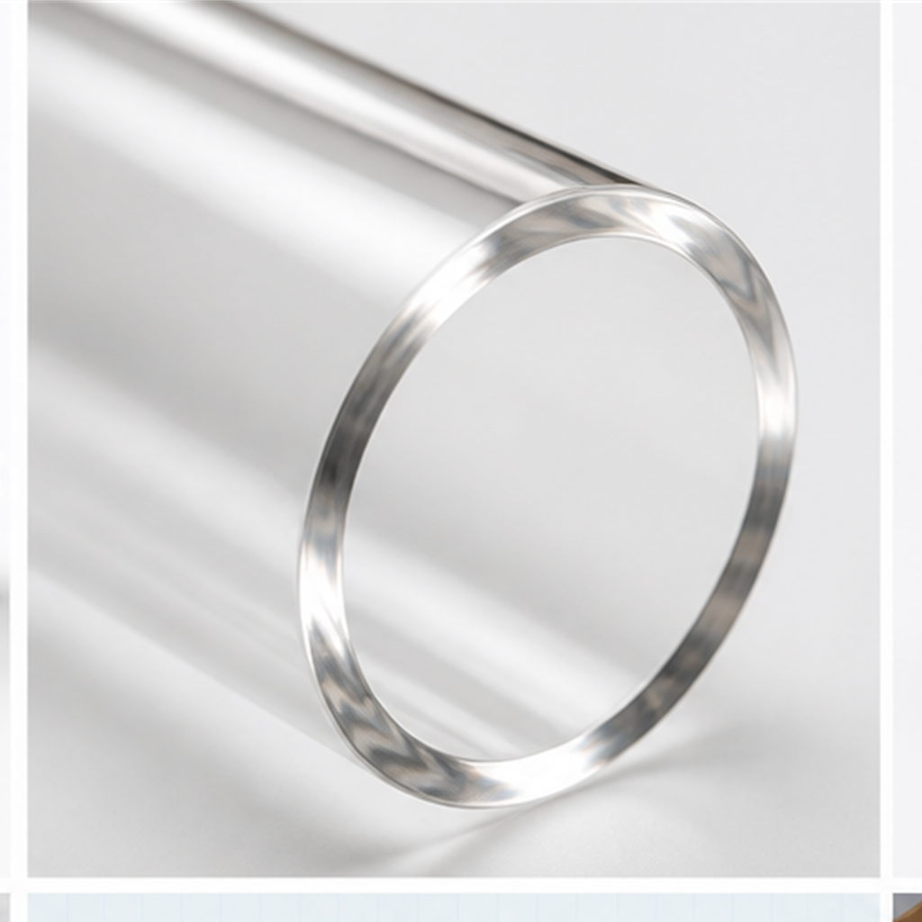 High Purity Clear Fused Quartz Glass Tube High Temperature Transparent Furnace Tubing