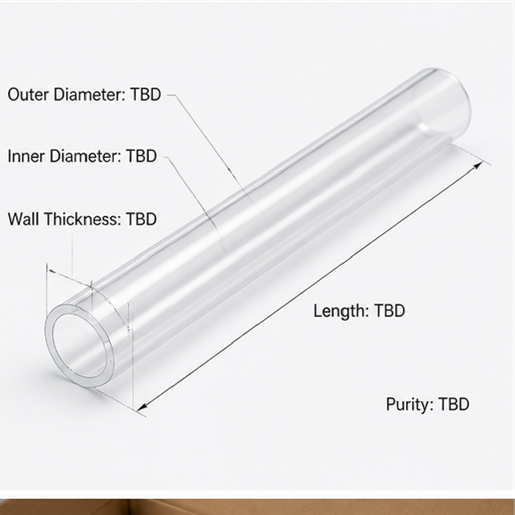 High Purity Clear Fused Quartz Glass Tube High Temperature Transparent Furnace Tubing