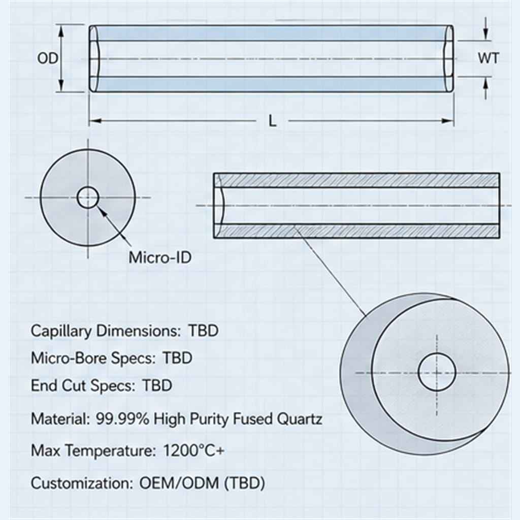 Capillary Micro-Bore Fused-Quartz Tubes with Precision Small Aperture for GC Chromatography and Microfluidics