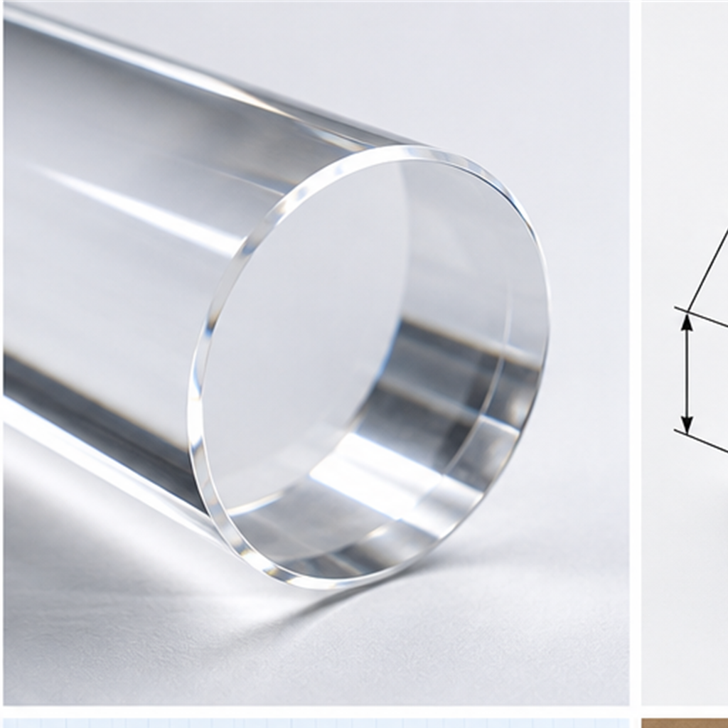 High Purity Solid Optical Clear Fused Quartz Glass Rod for Light Guide Semiconductor