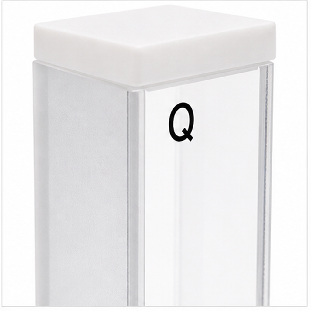 Standard 2-Window and 4-Window UV Quartz Cuvettes with Black Q Mark in Blue Foam Case