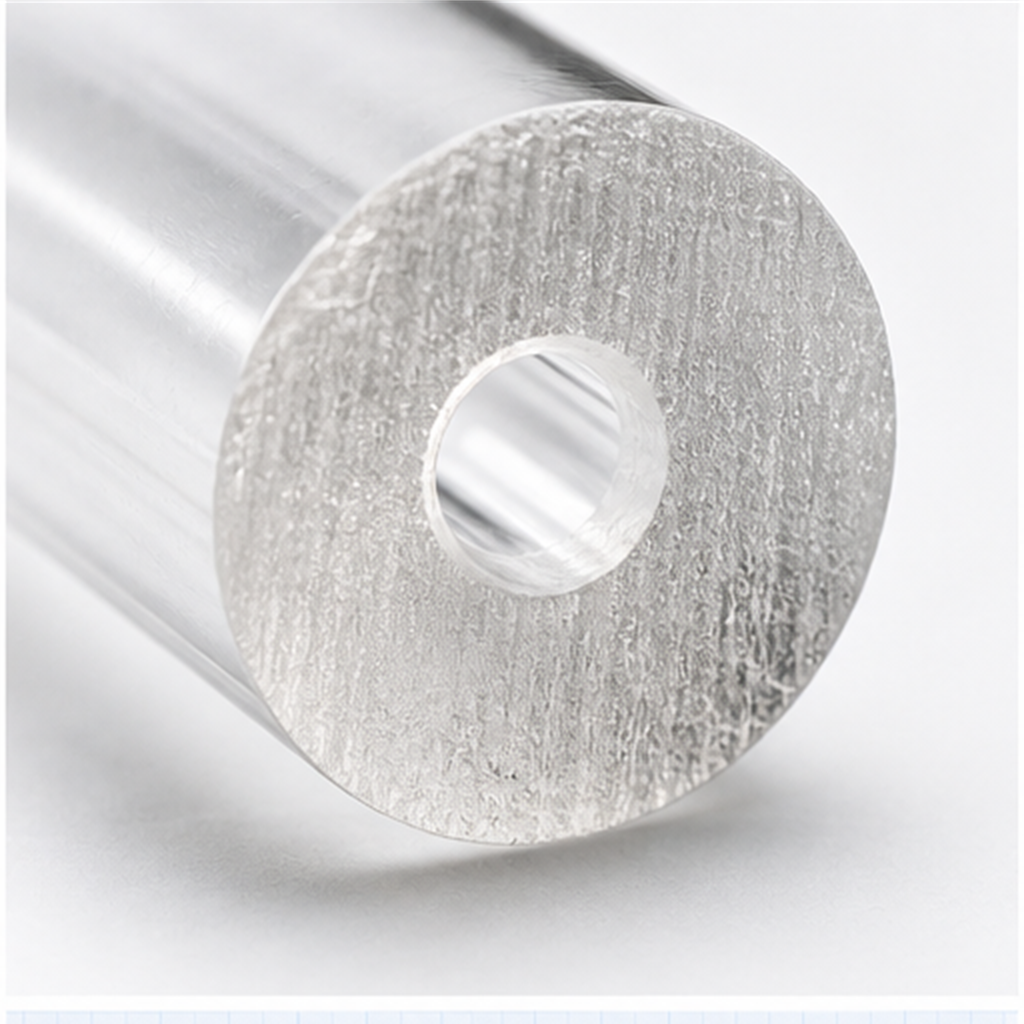 High Purity Heavy Wall Small Bore Quartz Glass Tube Flat Cut Unpolished
