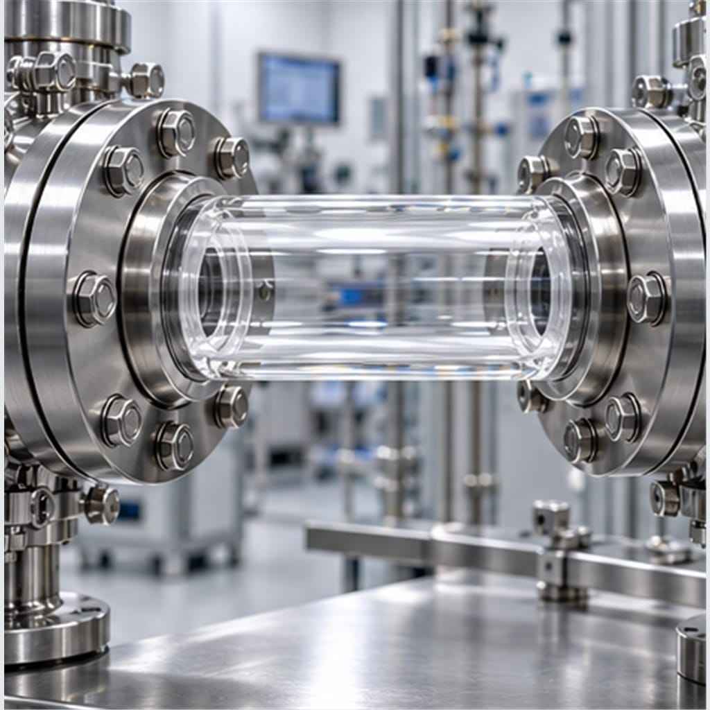 Heavy-Wall Fused-Quartz Cylindrical Pressure Tubes with Squared Ends for High-Pressure Autoclave Sight Glass