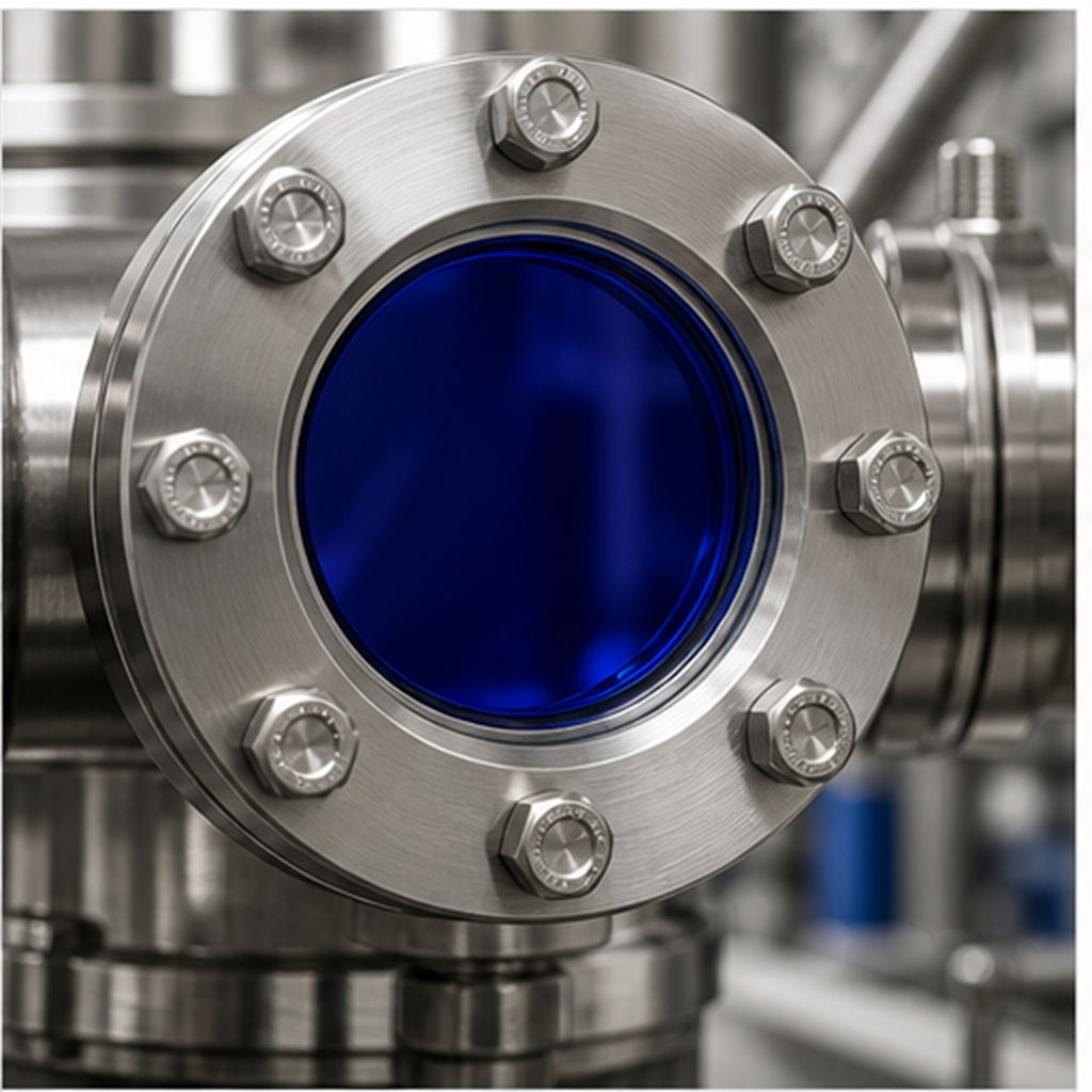Optical Cobalt Blue Glass Disc Circular Filter Furnace Sight Glass Window