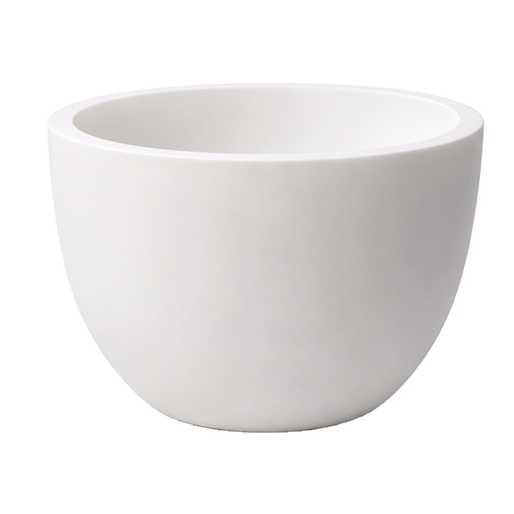 10 Inch High Purity Opaque Milky Fused Quartz Crucible for High Temp Melting Casting