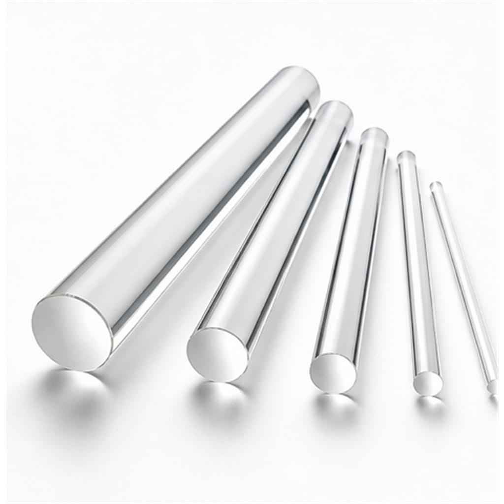 Solid Fused-Quartz Cylindrical Rods with Precision 90-Degree Flat-Cut Ends for Optical Laser Light Guides