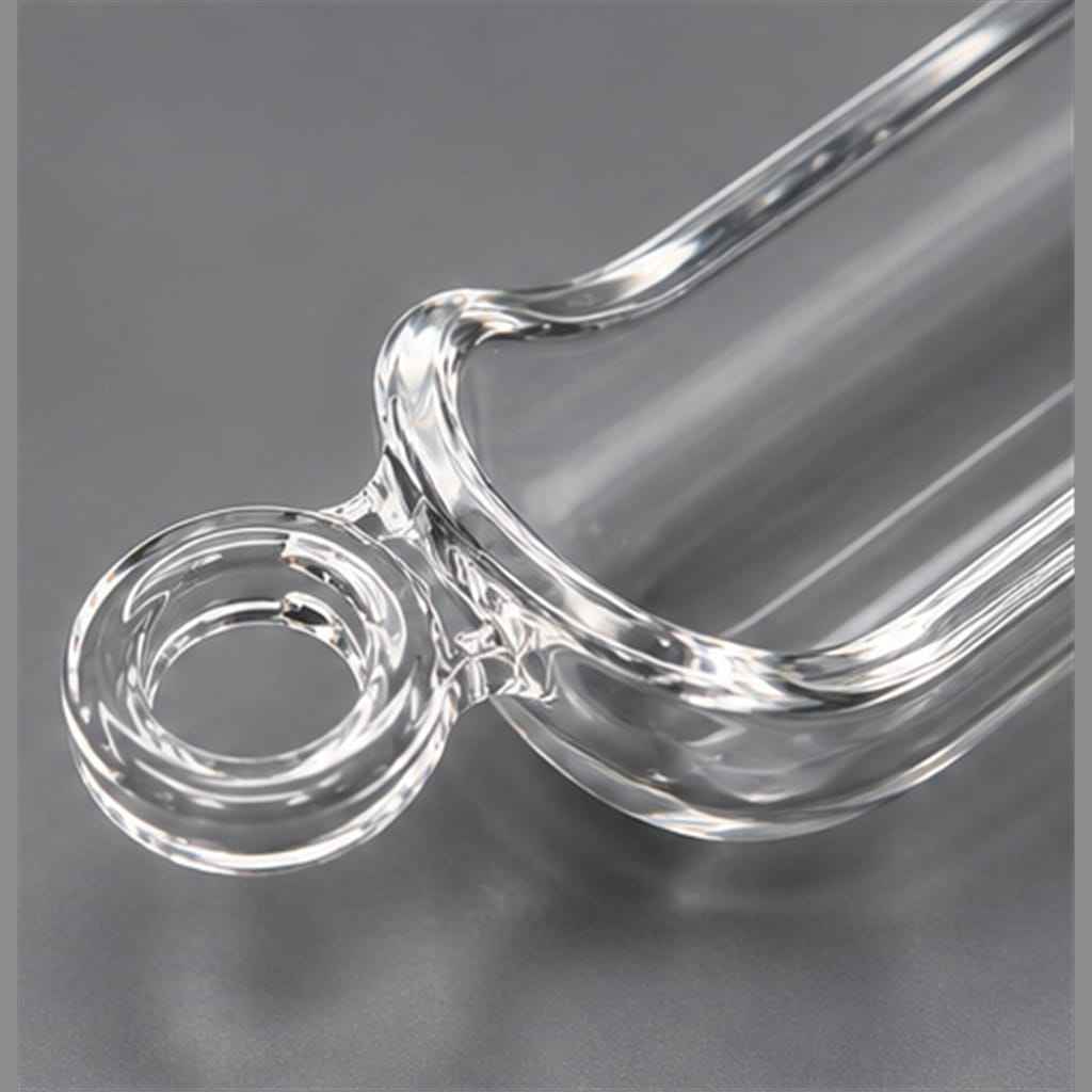 Clear Fused-Quartz Combustion Vessels with Fused Pull Rings for High-Temperature Analytical Tube Furnaces